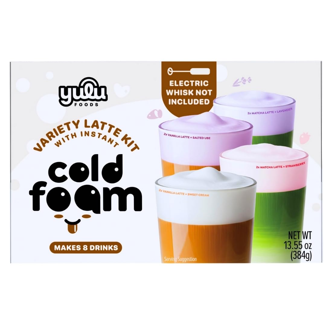 YULU FOODS Instant Latte packaging shows on-the-go convenience with shelf-stable latte powders.