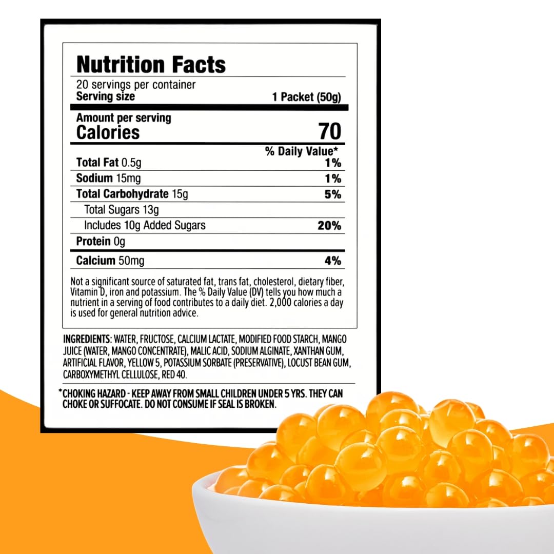 YULU FOODS kid friendly mango boba snack for lunch boxes