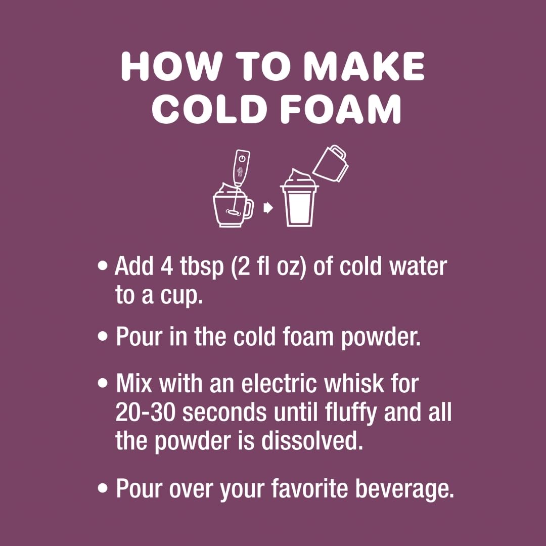 Salted Ube Cold Foam on tea or matcha enhances creaminess without dairy