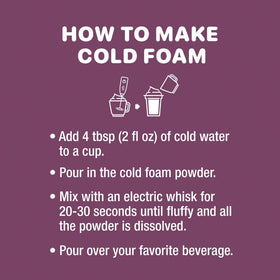 Salted Ube Cold Foam on tea or matcha enhances creaminess without dairy