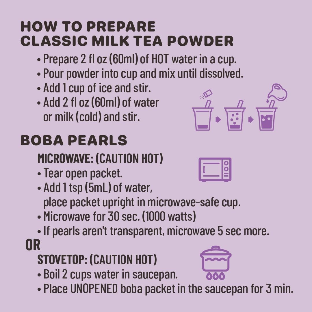 YULU FOODS six-serving bubble tea kit for home or office.