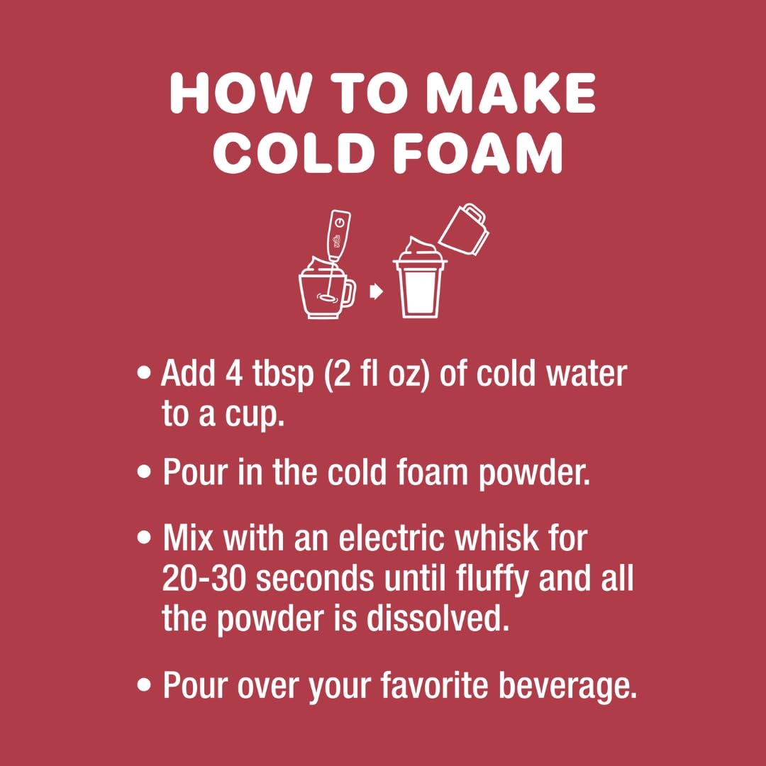 YULU FOODS Strawberry Instant Cold Foam Stick shown with water and whisk.
