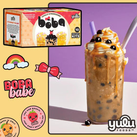 YULU FOODS taro milk tea packets displayed for creamy, nostalgic tea options.