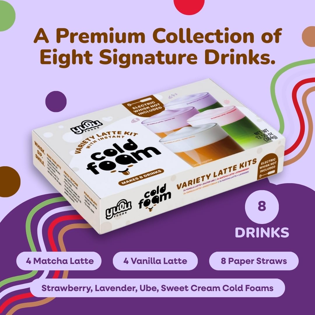 YULU FOODS Vanilla latte cup emphasizes smooth, balanced taste and easy whisking.