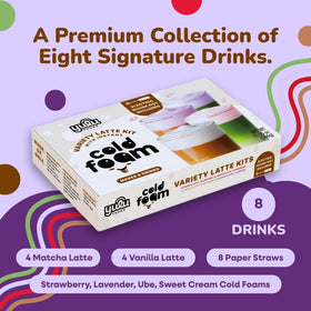 YULU FOODS Vanilla latte cup emphasizes smooth, balanced taste and easy whisking.