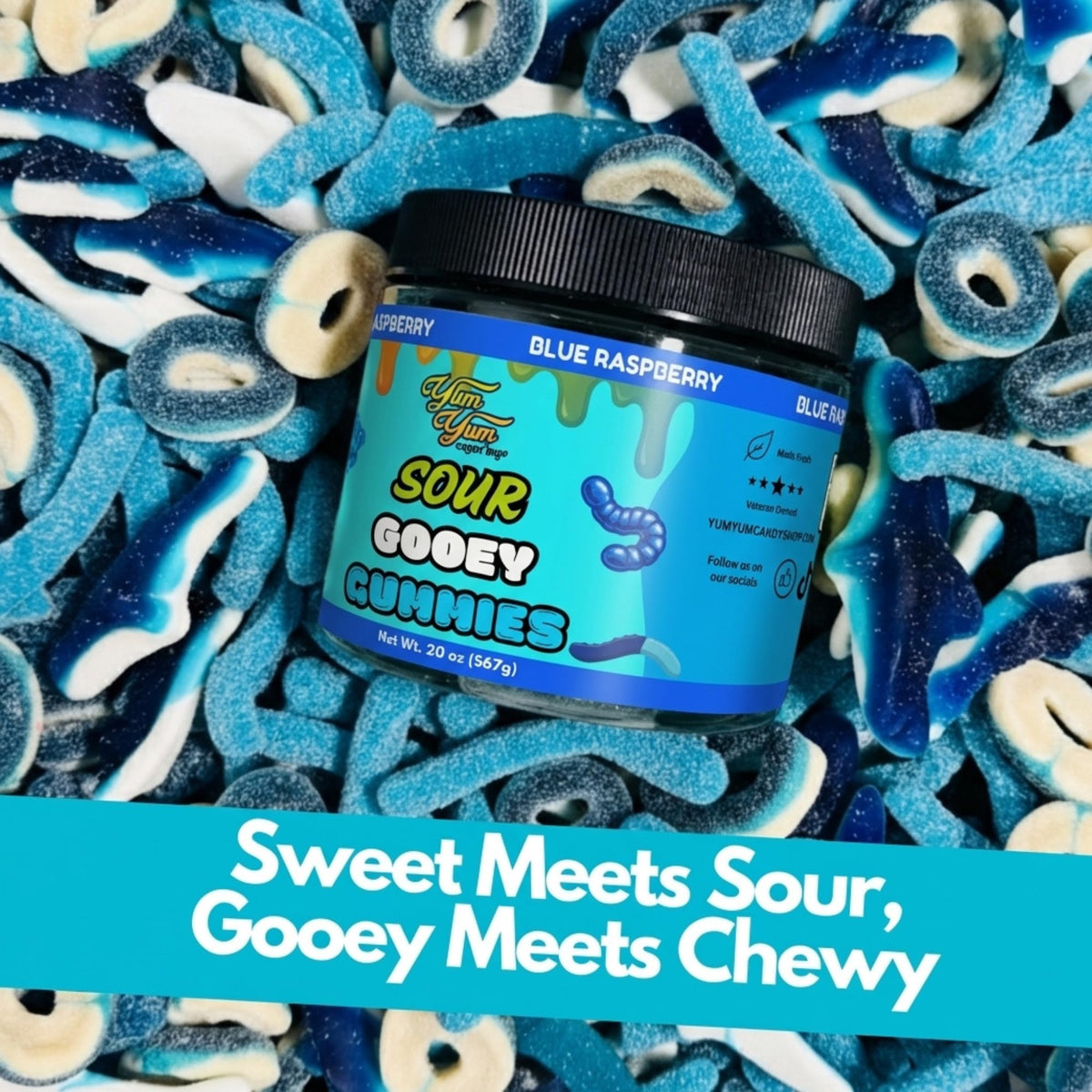 Yum Yum Delights colorful gummy mix appeals to kids and adults alike