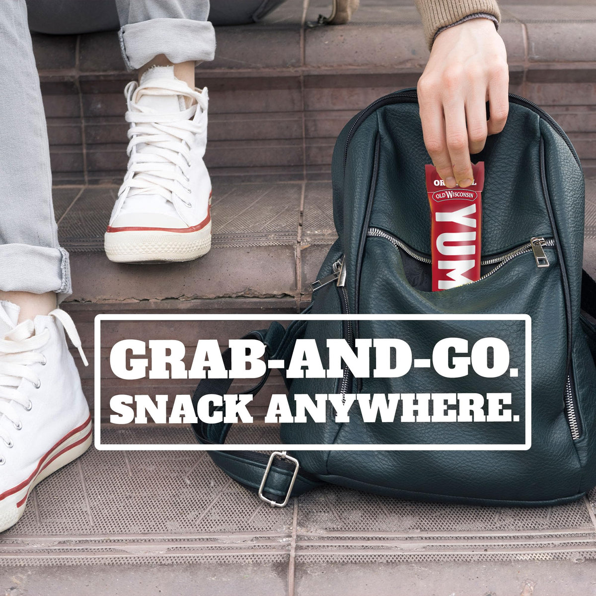 YUMBO individually wrapped snack sticks, perfect for travel