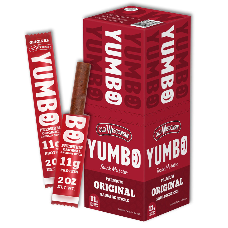 YUMBO Original Summer Sausage Stick, high-protein ready-to-eat snack