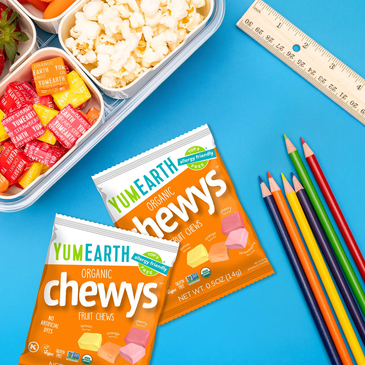 Gluten-free, vegan YumEarth Chewys for dietary needs