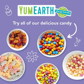 Close-up of YumEarth gummy fruits highlighting flavor and texture