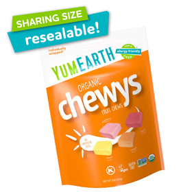 YumEarth Fruit Chews individually wrapped, convenient grab-and-go snack.