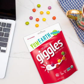 YumEarth Giggles Orange candy offers a zesty, refreshing nibble.