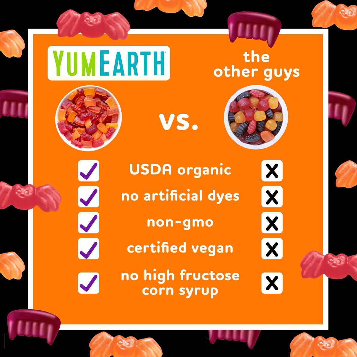 YumEarth individually wrapped snacks 20-pack for on-the-go sharing.