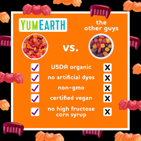 YumEarth individually wrapped snacks 20-pack for on-the-go sharing.