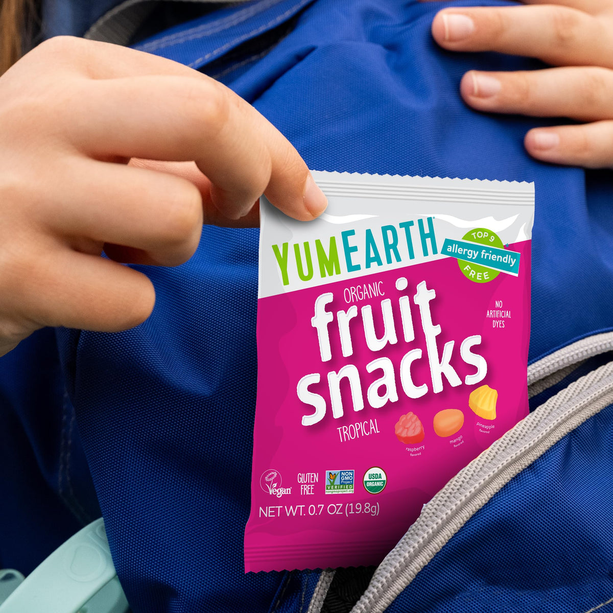 YumEarth Mango flavor snack pack presents a sunny, tropical option