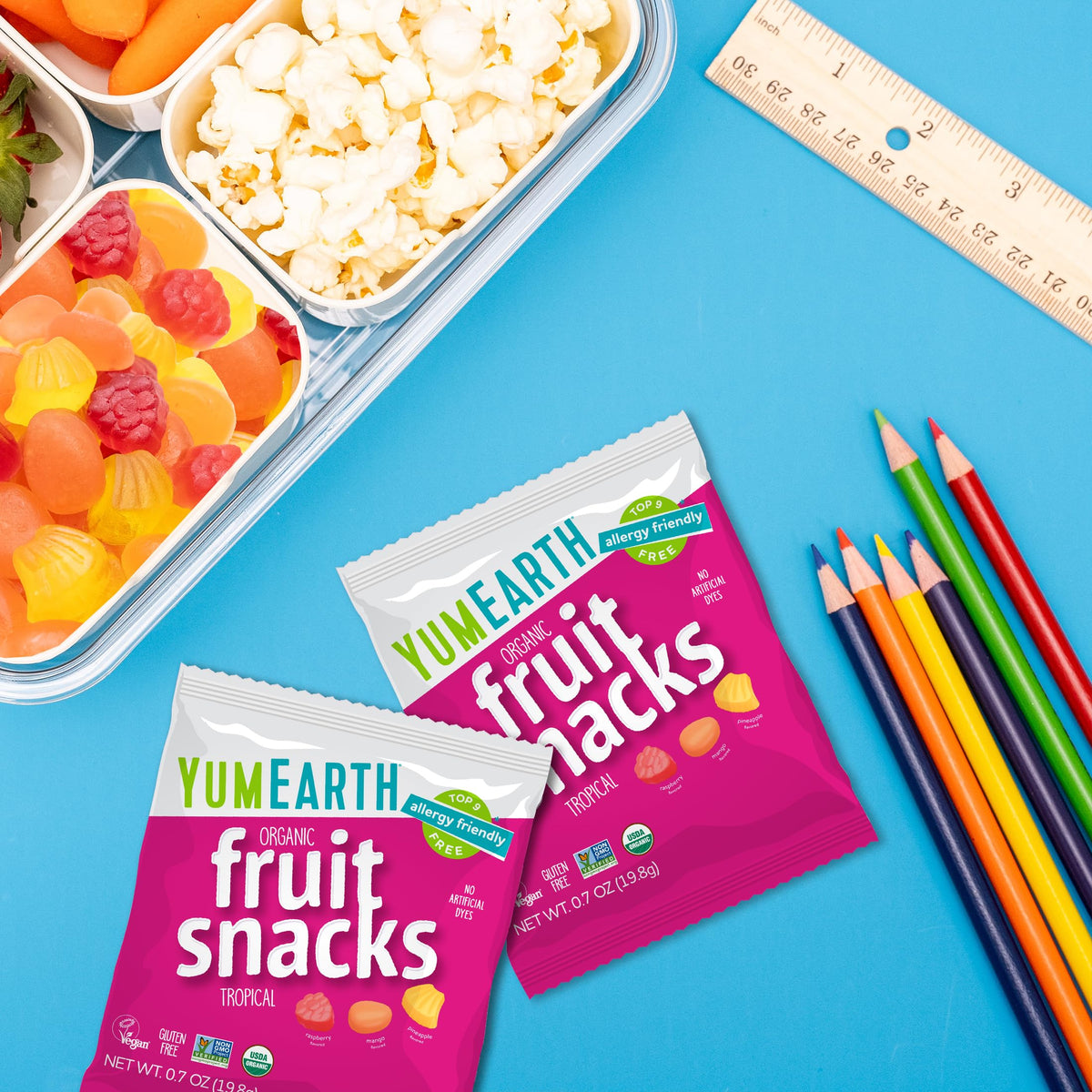 YumEarth no artificial dyes label underscores natural color from fruit and vegetables