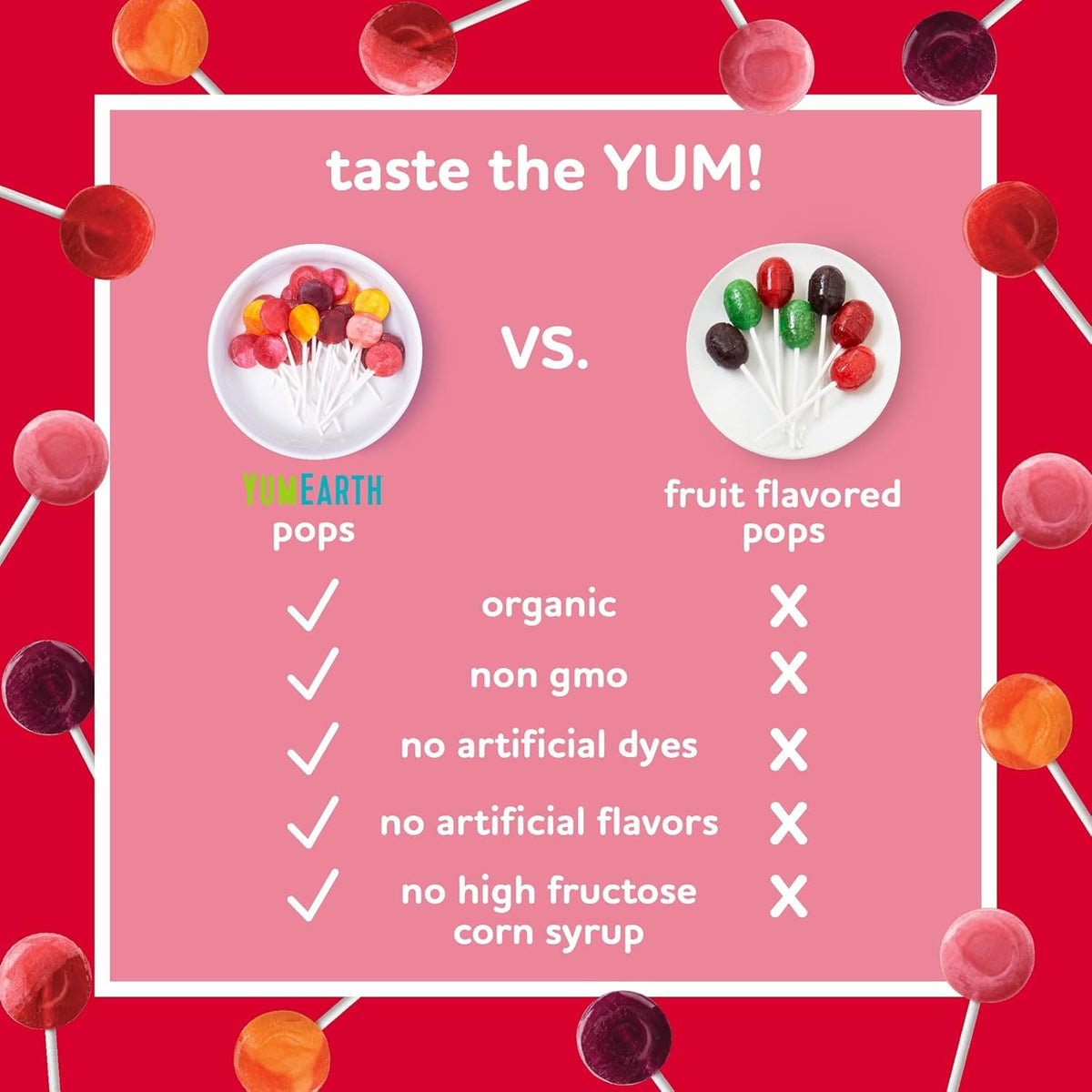 YumEarth Organic Lollipops 6-pack display showing value bundle for events and sharing.