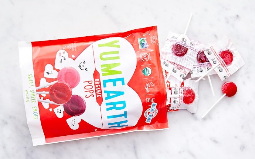 YumEarth Organic Lollipops individually wrapped for easy classroom snacks and grab-and-go treats.