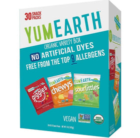 YumEarth Organic Sour Littles packaging front, ideal for on-the-go snacking.