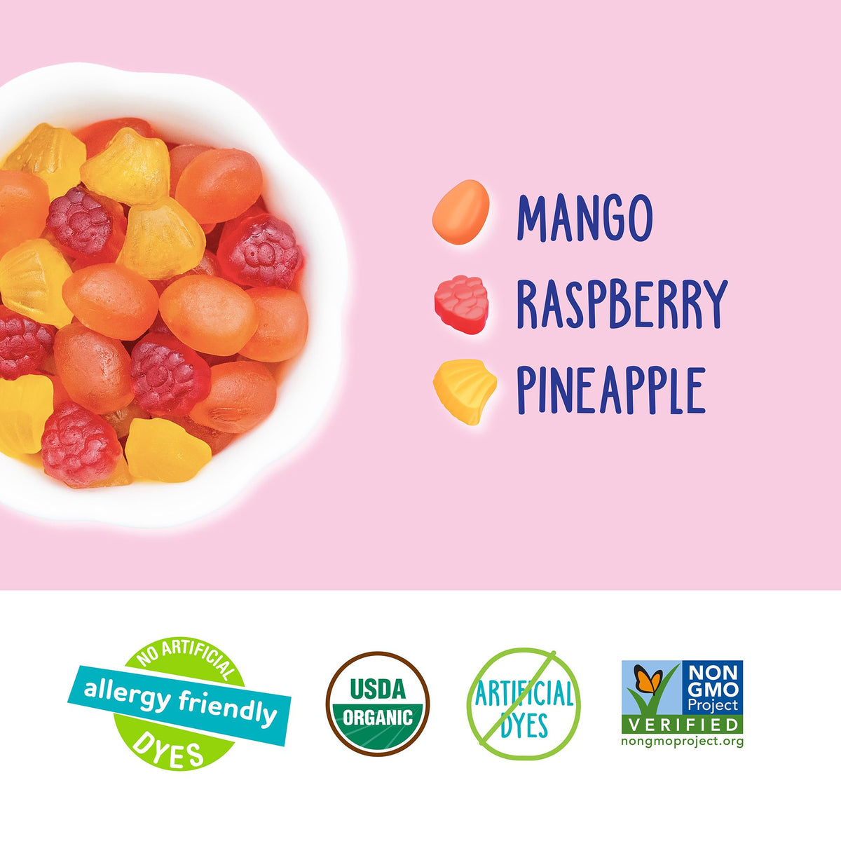 YumEarth Pineapple flavor snack pack emphasizes bright tropical taste