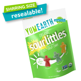 Assorted YumEarth Sour Littles flavors on display for tastier snacking.