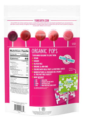 YumEarth Spring Lollipops close-up of flavors for school snacks.
