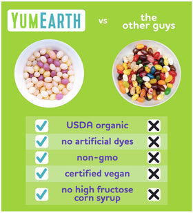 USDA Organic certified YumEarth jelly beans provide trusted candy options for kids.