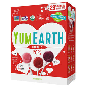 YumEarth Valentines lollipops with heart-wrap design for easy gifting.
