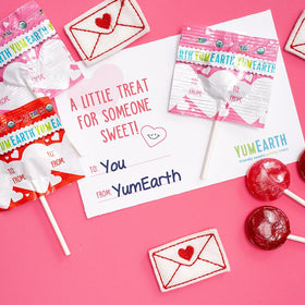 YumEarth Valentines lollipops are individually wrapped for freshness and sharing.