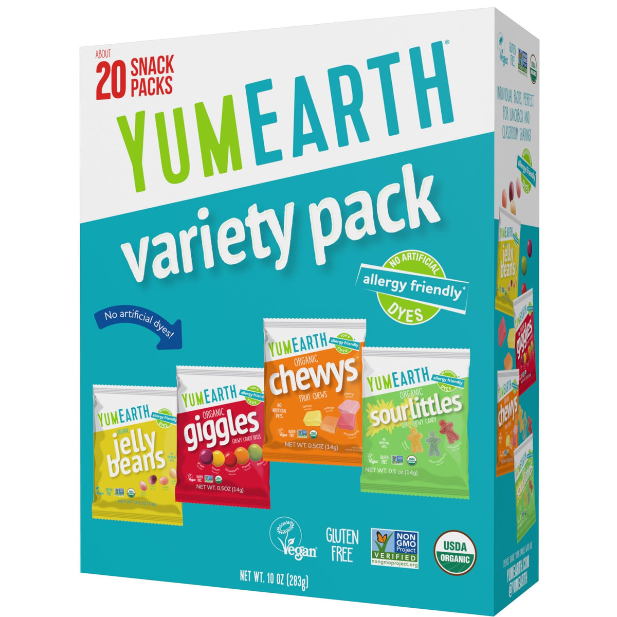 YumEarth variety box jelly beans – on-the-go snack with no artificial dyes