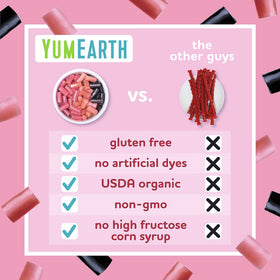 YumEarth Vegan-Friendly Licorice, plant-based option for school or travel