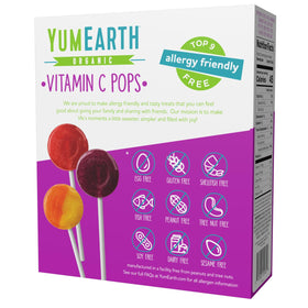YumEarth lollipops colored with real fruit and vegetable juices, no artificial dyes.