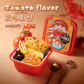 YUMEI golden soup flavor pack bowl served with steam aroma.
