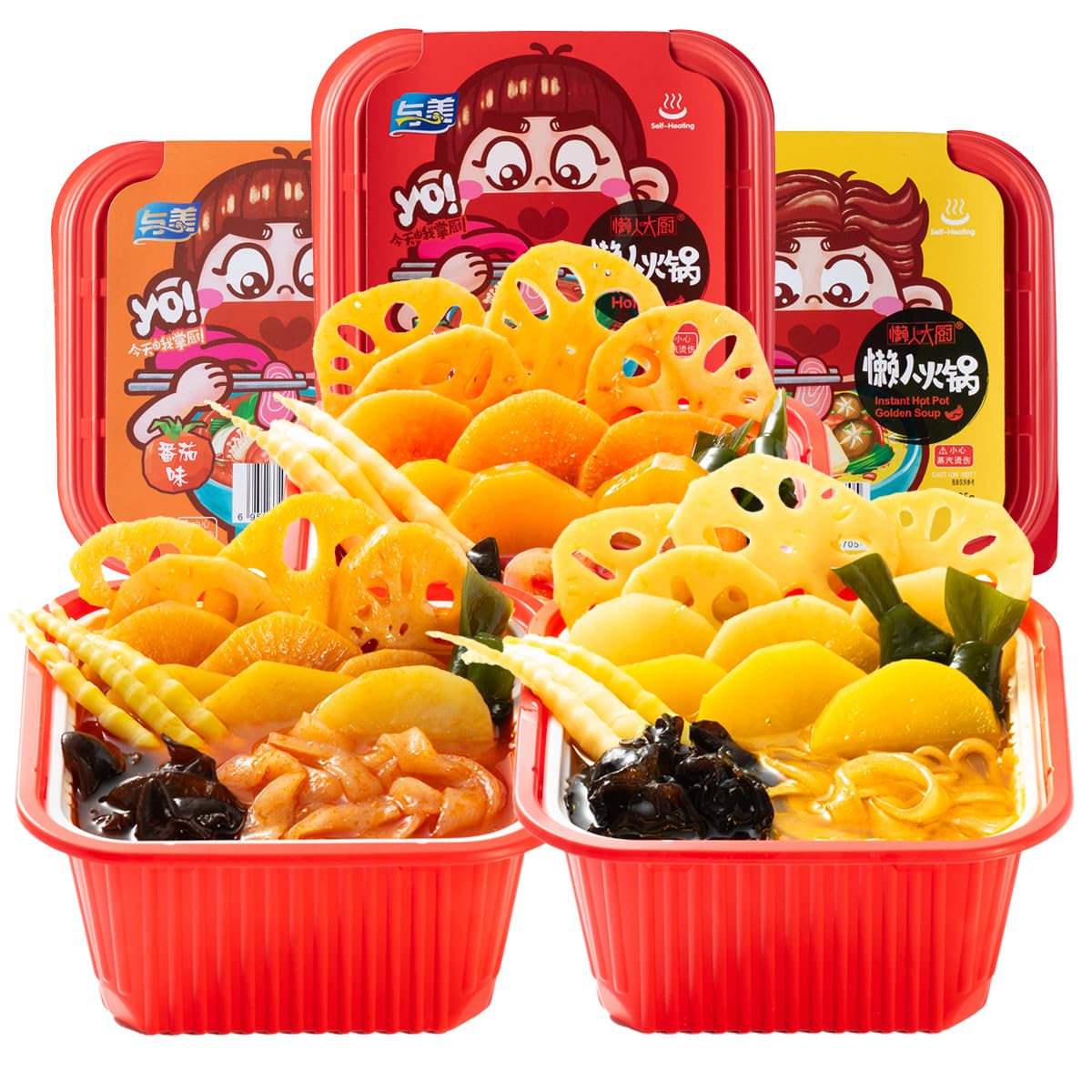 YUMEI Instant Hotpot 425g pack front view for easy on-the-go meals.