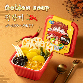 YUMEI tomato flavor pack open pack showing rich broth and convenience.