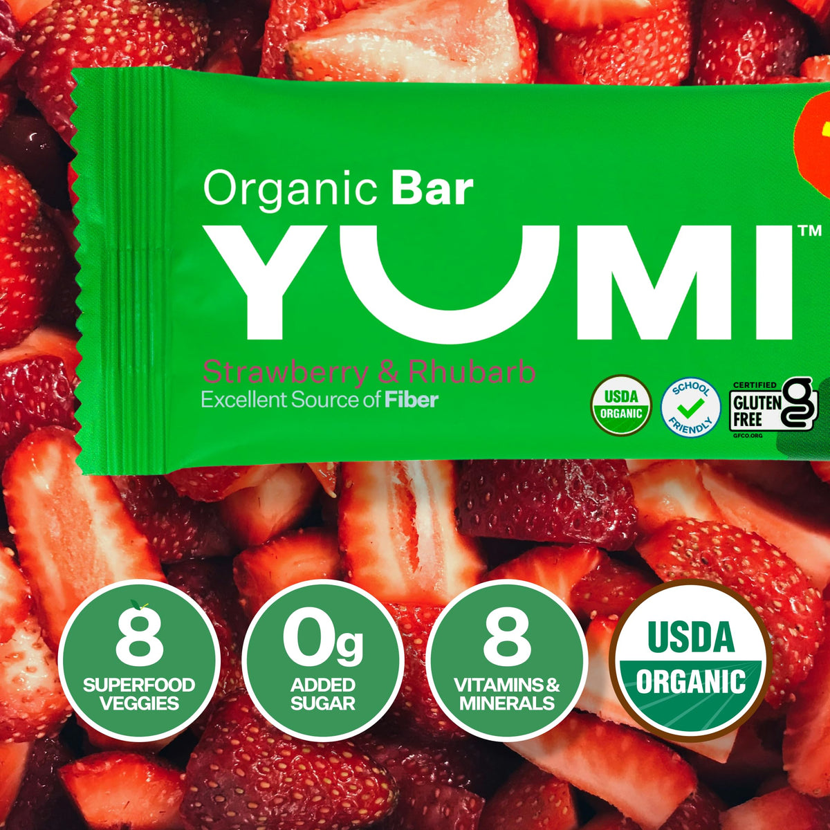 Yumi Organic Toddler Bars includes 7+ vegetables in the mix