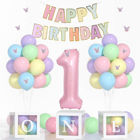 Yumiche 40-inch pink 1-number balloon for a standout first birthday moment