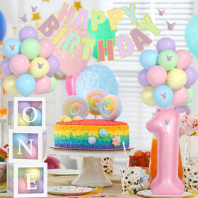Yumiche party setup scene showcasing a charming first birthday display
