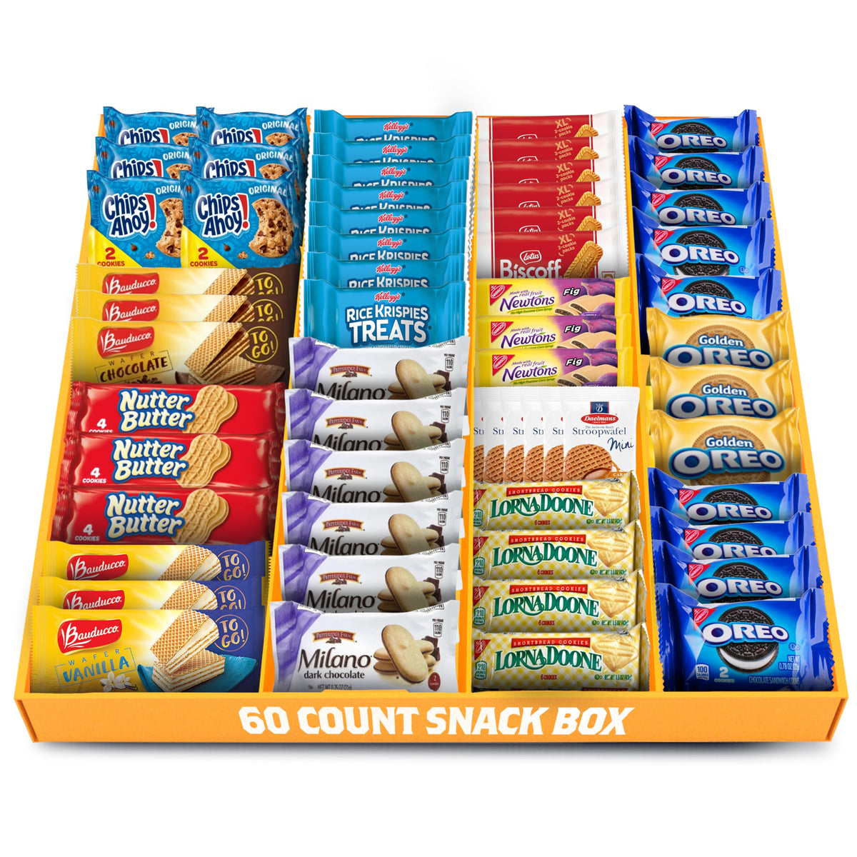 Yummey cookie variety box front view, ideal for office snacking