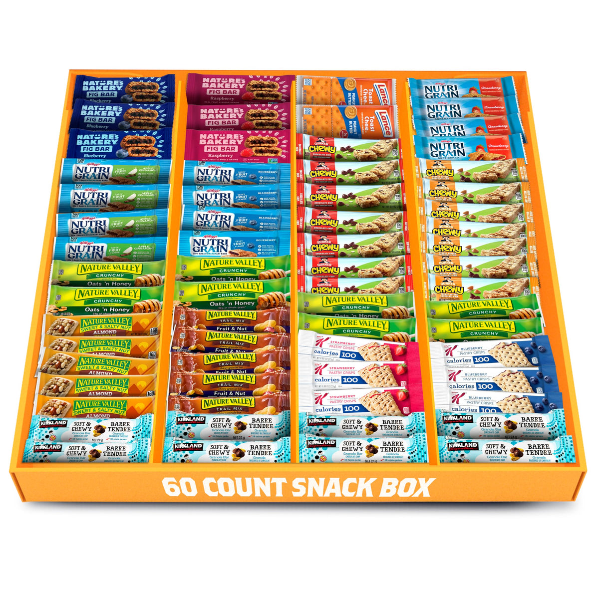 Yummey Granola Bars variety pack front view, convenient quick snack for busy days