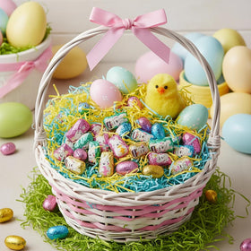 2 lb bulk pack of Hershey Easter Bunnies for large gatherings.