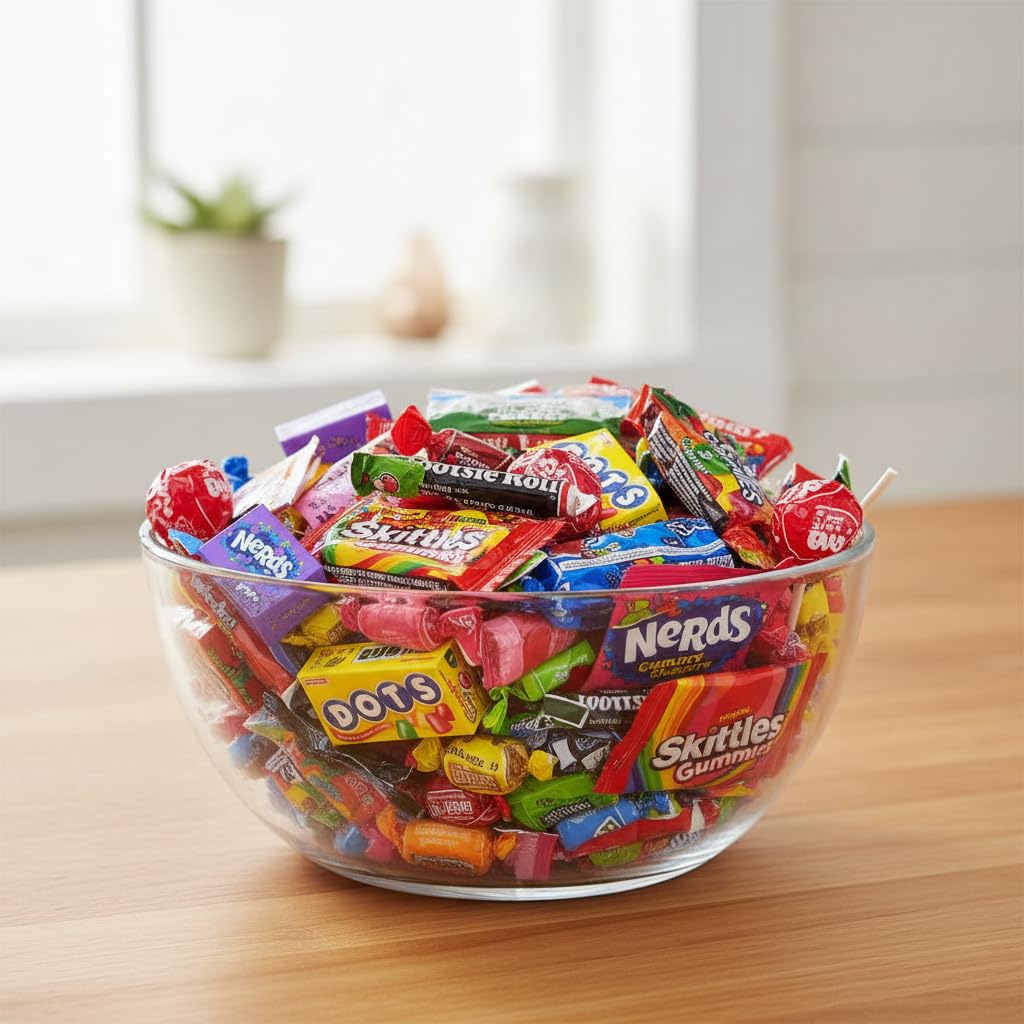 Yummy Chew colorfully wrapped treats in a 2lb mix ideal for pinatas and gift bags.