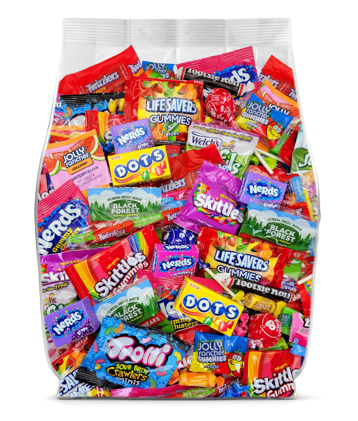 Yummy Chew bulk candy pack closeup shows colorful, individually wrapped sweets for easy sharing.
