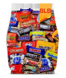 Yummy Chew 8lb bulk bag of wrapped chocolates for easy sharing at events