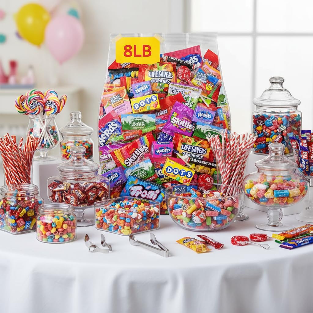Yummy Chew candy bowl display, ready for office snacking and sharing.