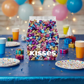 Yummy Chew Candy bowl setup, wrapped treats for gift jars