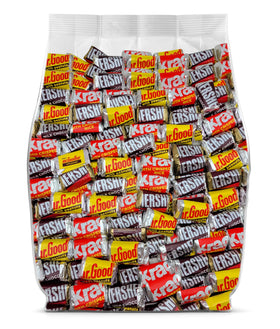 Yummy Chew chocolate miniatures bulk bag showcasing varied flavors for sharing.