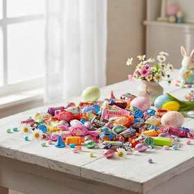 Yummy Chew Dots and fruit chews for colorful classroom treats.