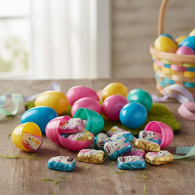Assortment arranged for Easter baskets and egg hunts.
