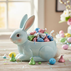 Yummy Chew Easter Kisses dessert table centerpiece friendly treat.